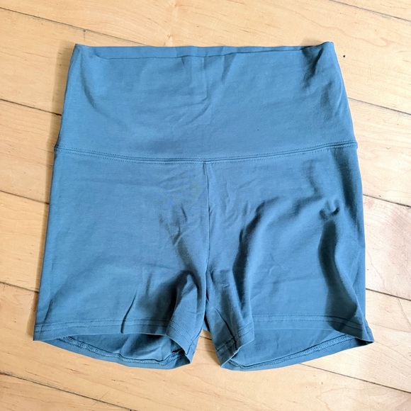 TNA Pants - TNA High-Waist Bike Shorts in Slate Blue